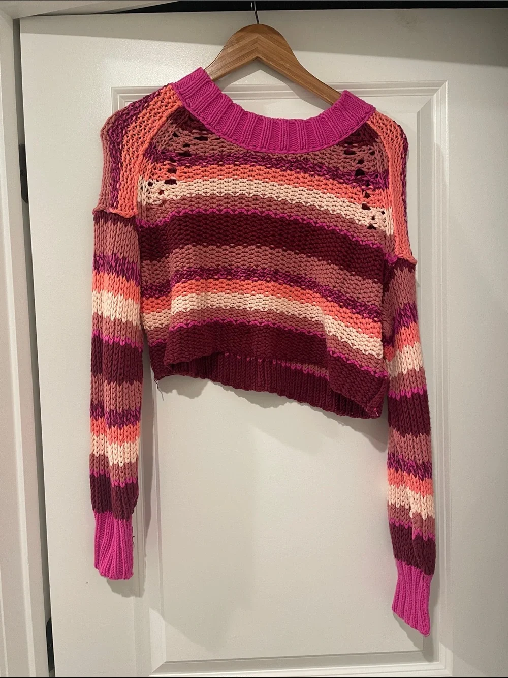 Free People Devon boxy cropped sweater xs